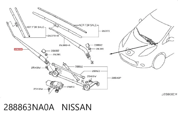 Важіль склоочисника Nissan LEAF I