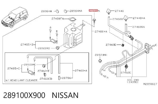 Бачок омивача 289100X900 Nissan/Infiniti
