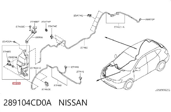 Бачок омивача 289104CD0A Nissan/Infiniti