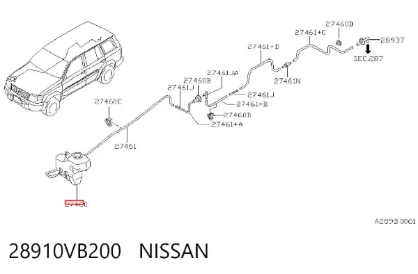 Бачок омивача 28910VB200 Nissan/Infiniti