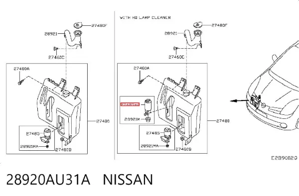 Моторчик омивача 28920AU31A Nissan/Infiniti