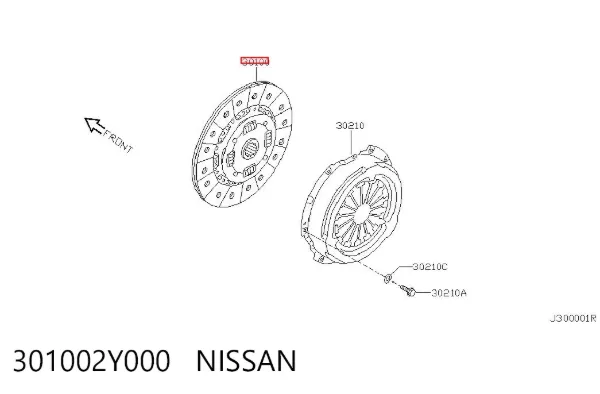 Зчеплення 301002Y000 Nissan/Infiniti