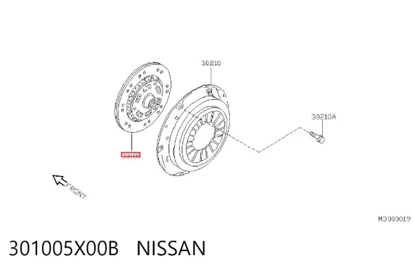 Диск зчеплення 301005X00B Nissan/Infiniti
