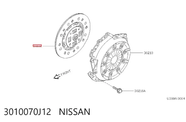 Диск зчеплення 3010070J12 Nissan/Infiniti