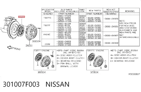 Зчеплення 301007F003 Nissan/Infiniti