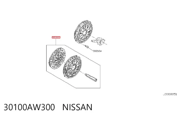 Зчеплення 30100AW300 Nissan/Infiniti