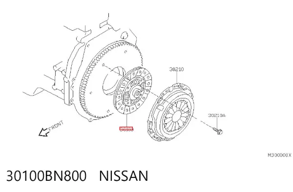 Диск зчеплення 30100BN800 Nissan/Infiniti