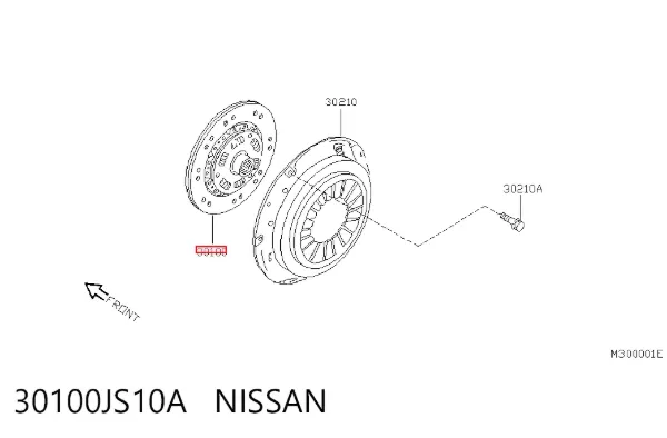 Диск зчеплення 30100JS10A Nissan/Infiniti