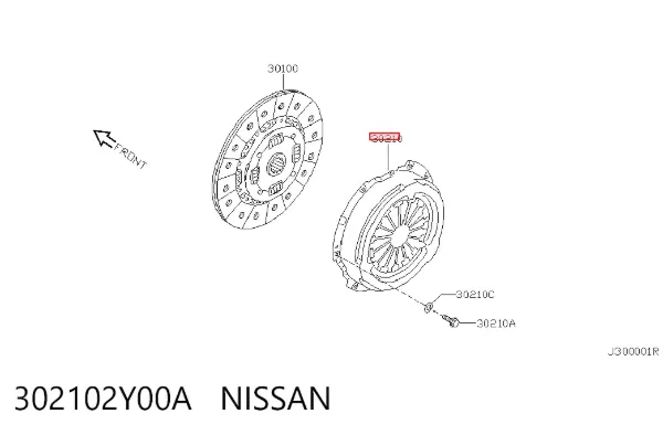 Корзина зчеплення 302102Y00A Nissan/Infiniti