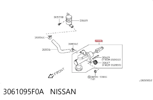 Головний циліндр зчеплення 3061095F0A Nissan/Infiniti