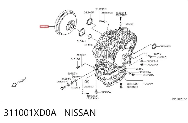 Гідротрансформатор АКПП 311001XD0A Nissan/Infiniti