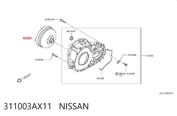 Гідротрансформатор АКПП 311003AX11 Nissan/Infiniti