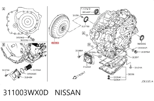 Гідротрансформатор АКПП 311003WX0D Nissan/Infiniti