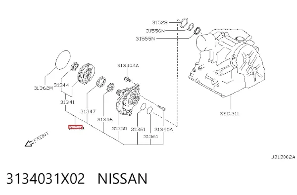 Насос масляний АКПП 3134031X02 Nissan/Infiniti