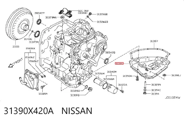 Піддон АКПП 31390X420A Nissan/Infiniti