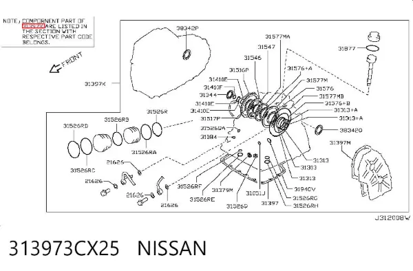 Ремкомплект АКПП 313973CX25 Nissan/Infiniti