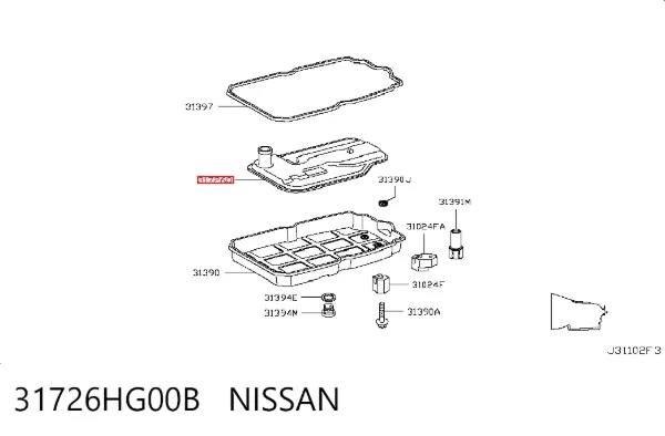 Фільтр АКПП 31726HG00B Nissan/Infiniti