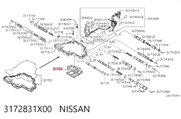 Фільтр АКПП 3172831X00 Nissan/Infiniti