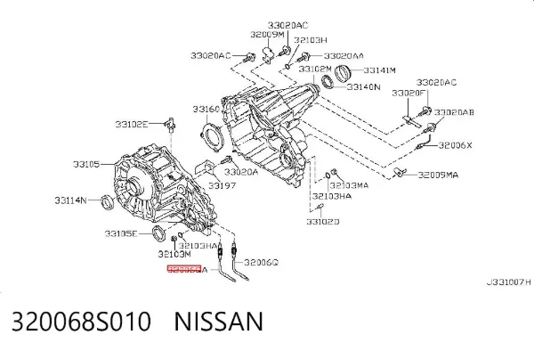 Датчик роздаткової коробки вмикання повного приводу 320068S010 Nissan/Infiniti