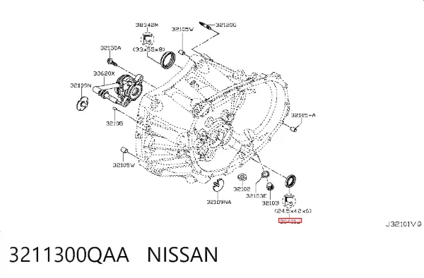 Сальник АКПП/КПП, вхідного/первинного валу 3211300QAA Nissan/Infiniti