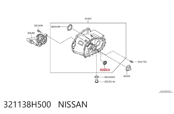 Сальник АКПП/КПП, вхідного/первинного валу 321138H500 Nissan/Infiniti
