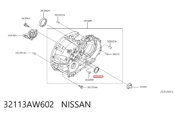 Сальник АКПП/КПП, вхідного/первинного валу 32113AW602 Nissan/Infiniti