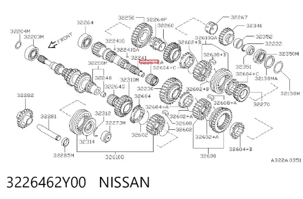 Підшипник КПП Nissan Primera P12