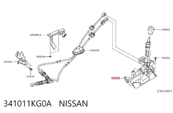 Куліса перемикання передач Nissan JUKE NMUK