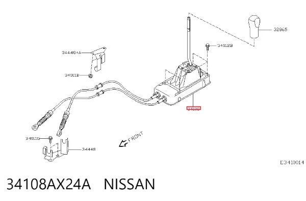 Куліса перемикання передач 34108AX24A Nissan/Infiniti