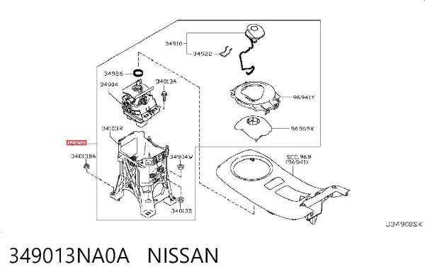 Куліса перемикання передач Nissan LEAF I