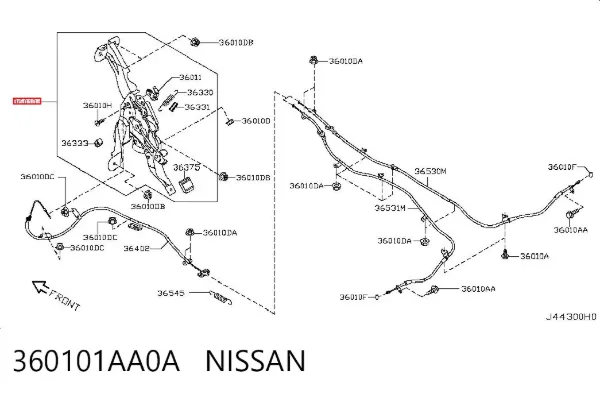 Важіль ручного гальма 360101AA0A Nissan/Infiniti