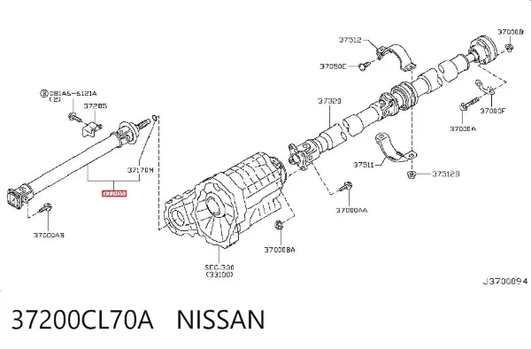 Кардан передній 37200CL70A Nissan/Infiniti