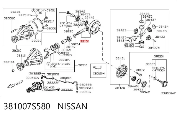  381007S580 Nissan/Infiniti