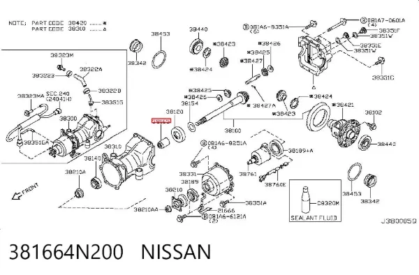  381664N200 Nissan/Infiniti