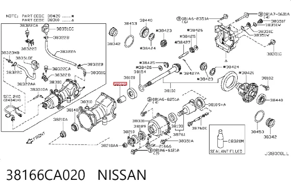  38166CA020 Nissan/Infiniti