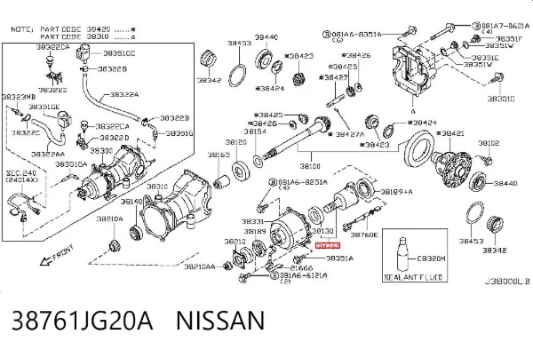  38761JG20A Nissan/Infiniti