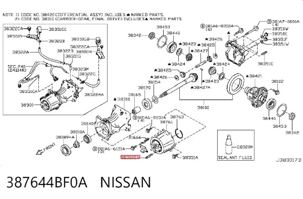  387644BF0A Nissan/Infiniti