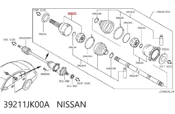  39211JK00A Nissan/Infiniti