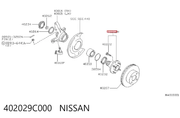 Передня маточина Nissan Serena C23
