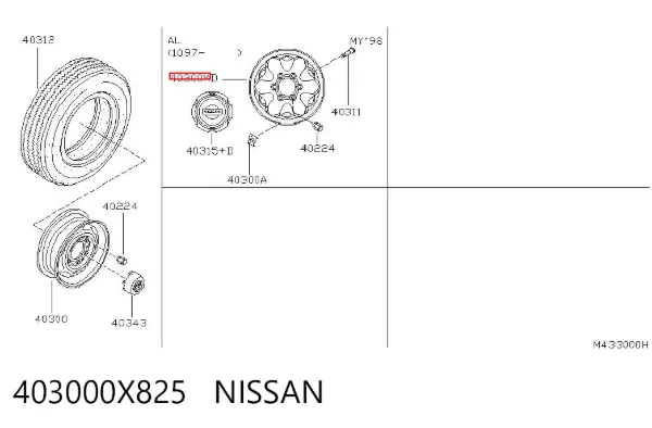  403000X825 Nissan/Infiniti