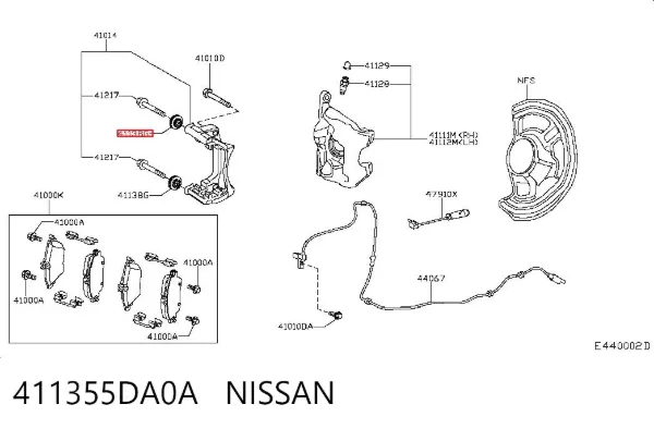  411355DA0A Nissan/Infiniti