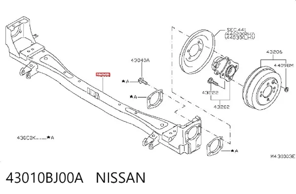  43010BJ00A Nissan/Infiniti