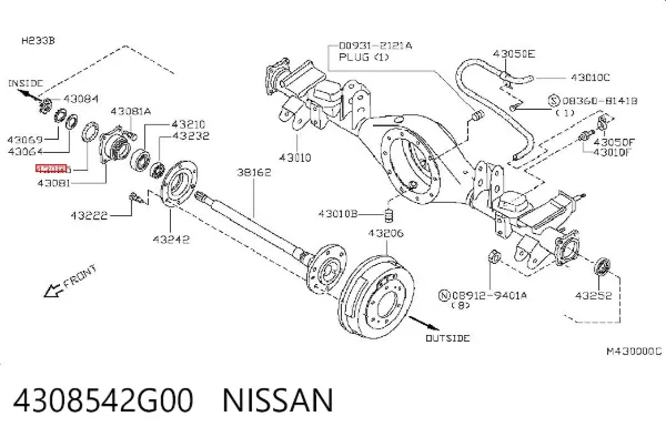 Кільце форсунки 4308542G00 Nissan/Infiniti