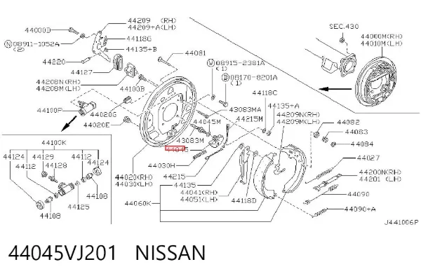  44045VJ201 Nissan/Infiniti