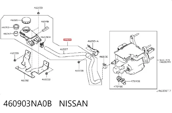 Бачок гальмівний Nissan LEAF I