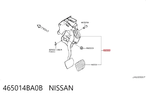 Педаль гальма 465014BA0B Nissan/Infiniti