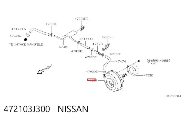 Підсилювач гальм 472103J300 Nissan/Infiniti