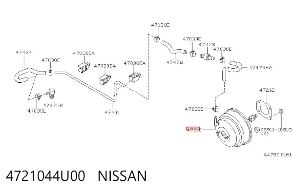Підсилювач гальм Nissan Maxima A32