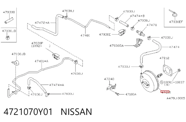 Підсилювач гальм Nissan Sunny III