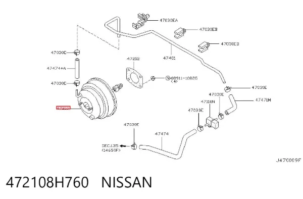 Підсилювач гальм Nissan X-Trail T30